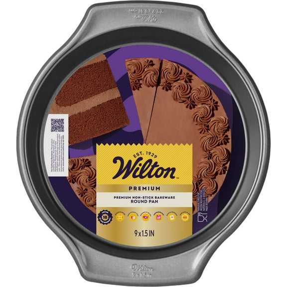 Wilton Premium Non-Stick 9-Inch Round Cake Pan 9x2 Baking Pan, Packaging May Vary
