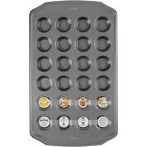 Wilton Bake It Better Non-Stick Mini Muffin Pan 24-Cup Cupcake Tin Regular Size 17.7" x 10.7" x 0.8" Mini Cupcake Tin