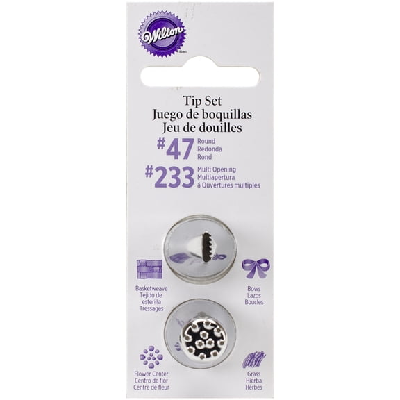 Wilton Decorating Tip Set-#47 Basketweave & #233 Multi-Opening