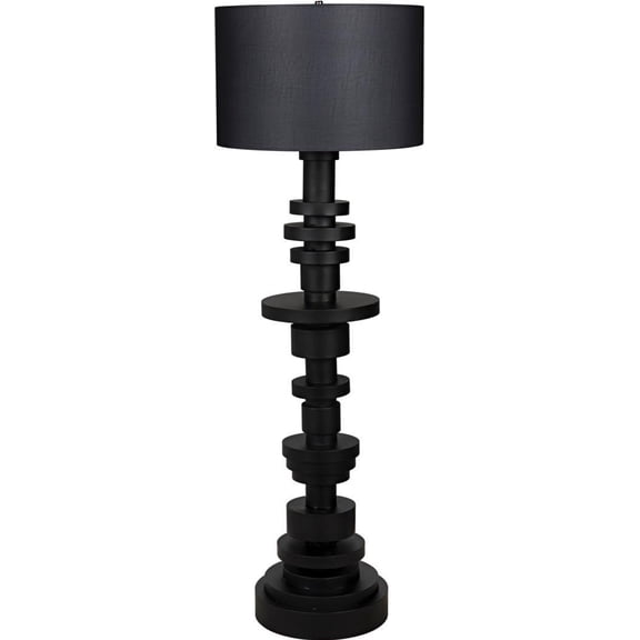Wilton Black Metal Floor Lamp with Shade