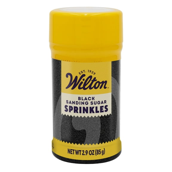 Wilton Black Sanding Sugar Edible Sprinkles 2.9 oz. Bottle
