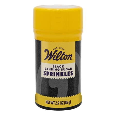 Wilton Black Sanding Sugar Edible Sprinkles 2.9 oz. Bottle