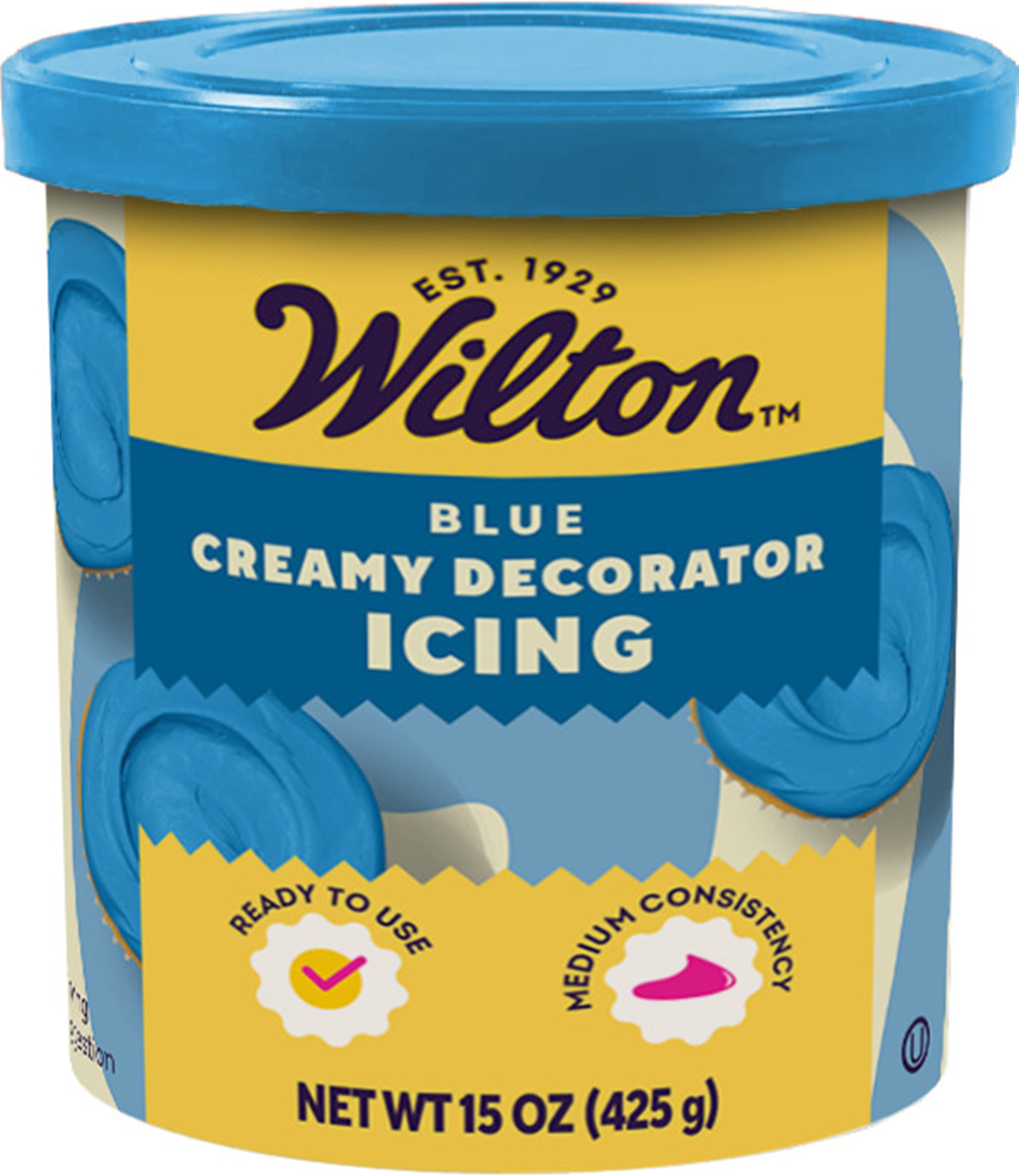 Wilton Blue Vanilla-Flavored Buttercream Icing 15 oz. Tub