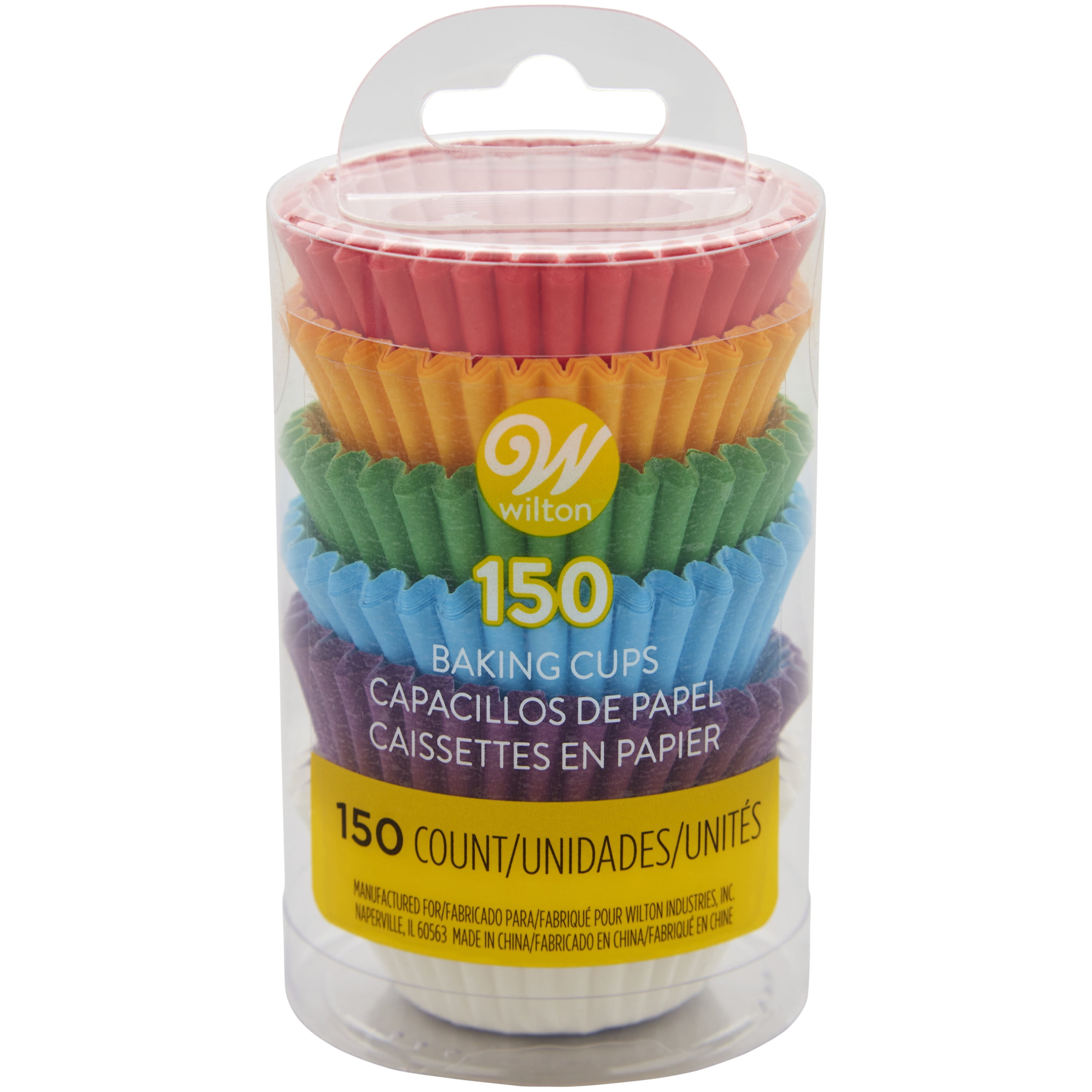 Wilton Bold Tones Mini Cupcake Liners, 150-Count, Assorted Colors