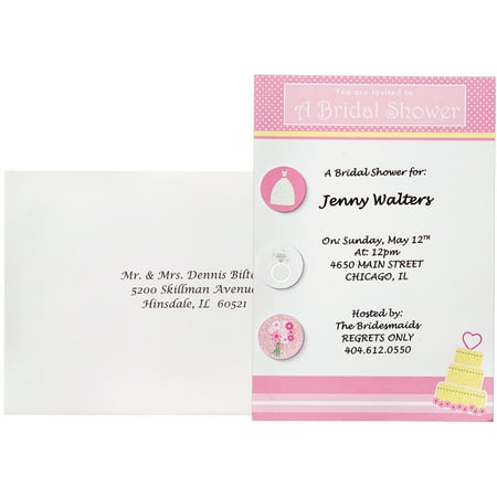 Wilton Bridal Shower Fun Invitations, 12 Count