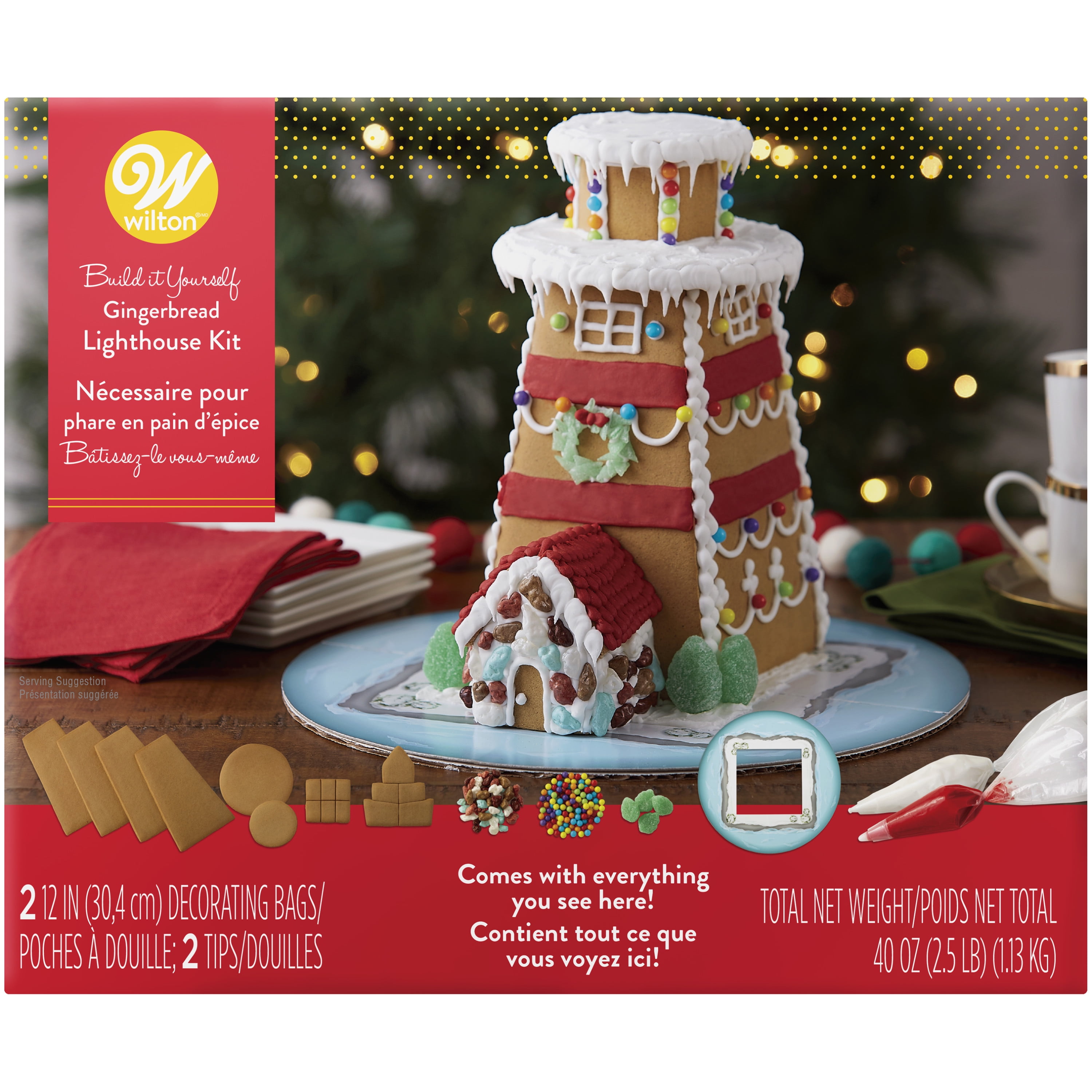 Wilton Build it Yourself Light the Way Gingerbread Lighthouse Decorating Kit
