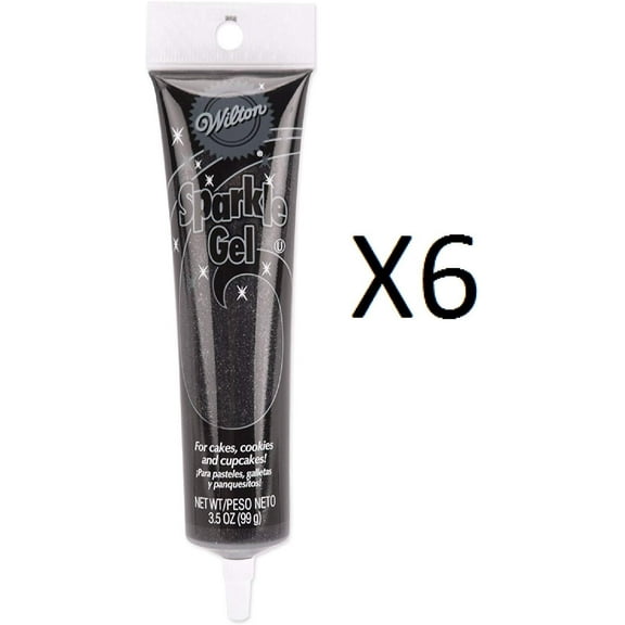 Wilton Bulk Buy Sparkle Decorating Gel 3.5 Ounces Black W704SG-1061 6-Pack
