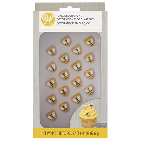 Wilton Bumble Bee Icing Decorations, Yellow, 18-Count