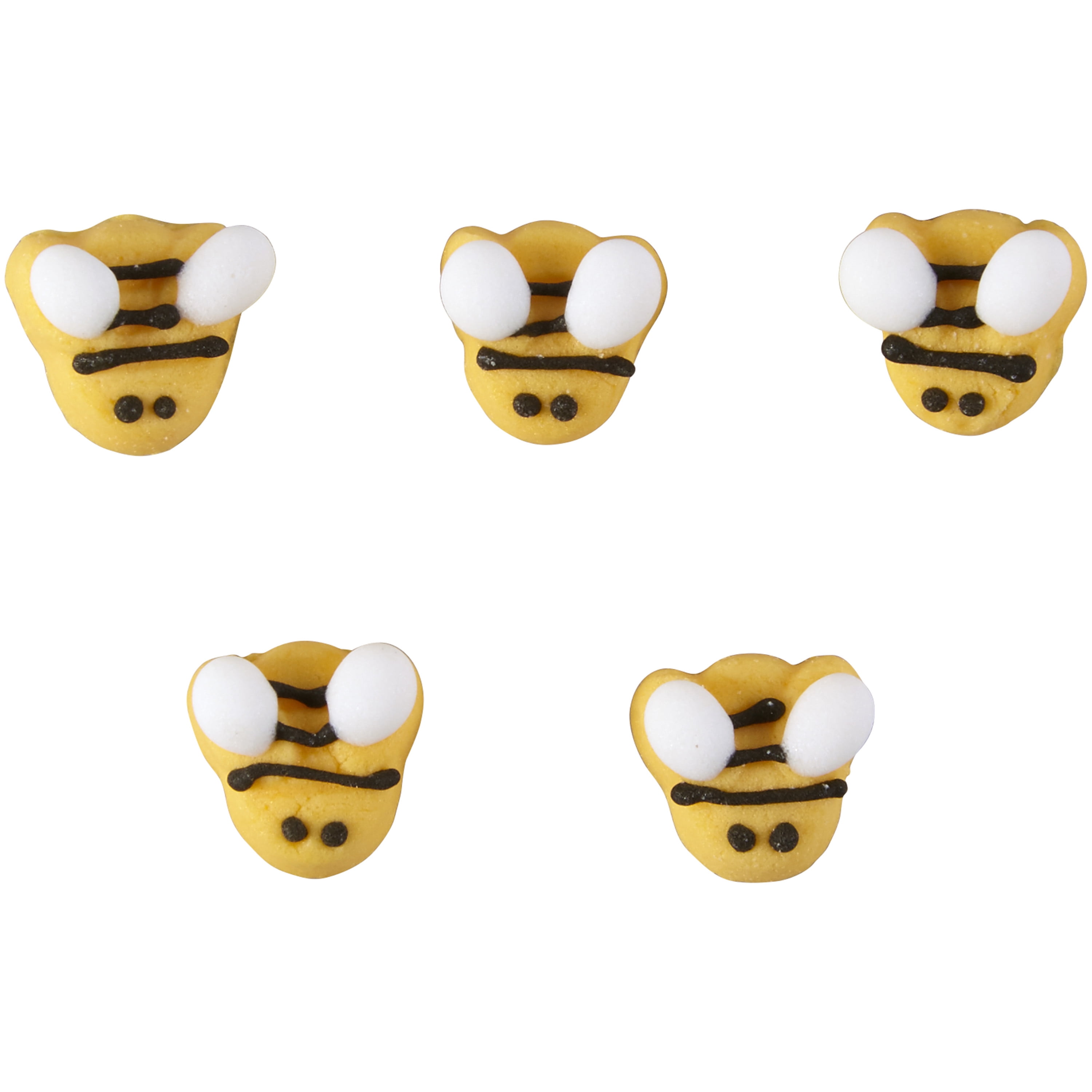 Wilton Bumble Bee Edible Icing Decorations Yellow Black & White 18-Count 0.44 oz.