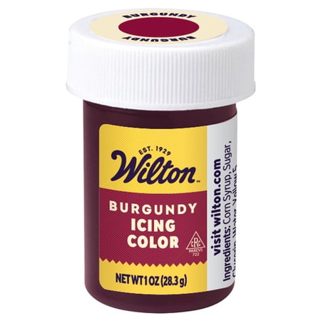 Wilton Burgundy Food Coloring Edible Gel for Baking & Cake Decorating No Taste 1 oz.