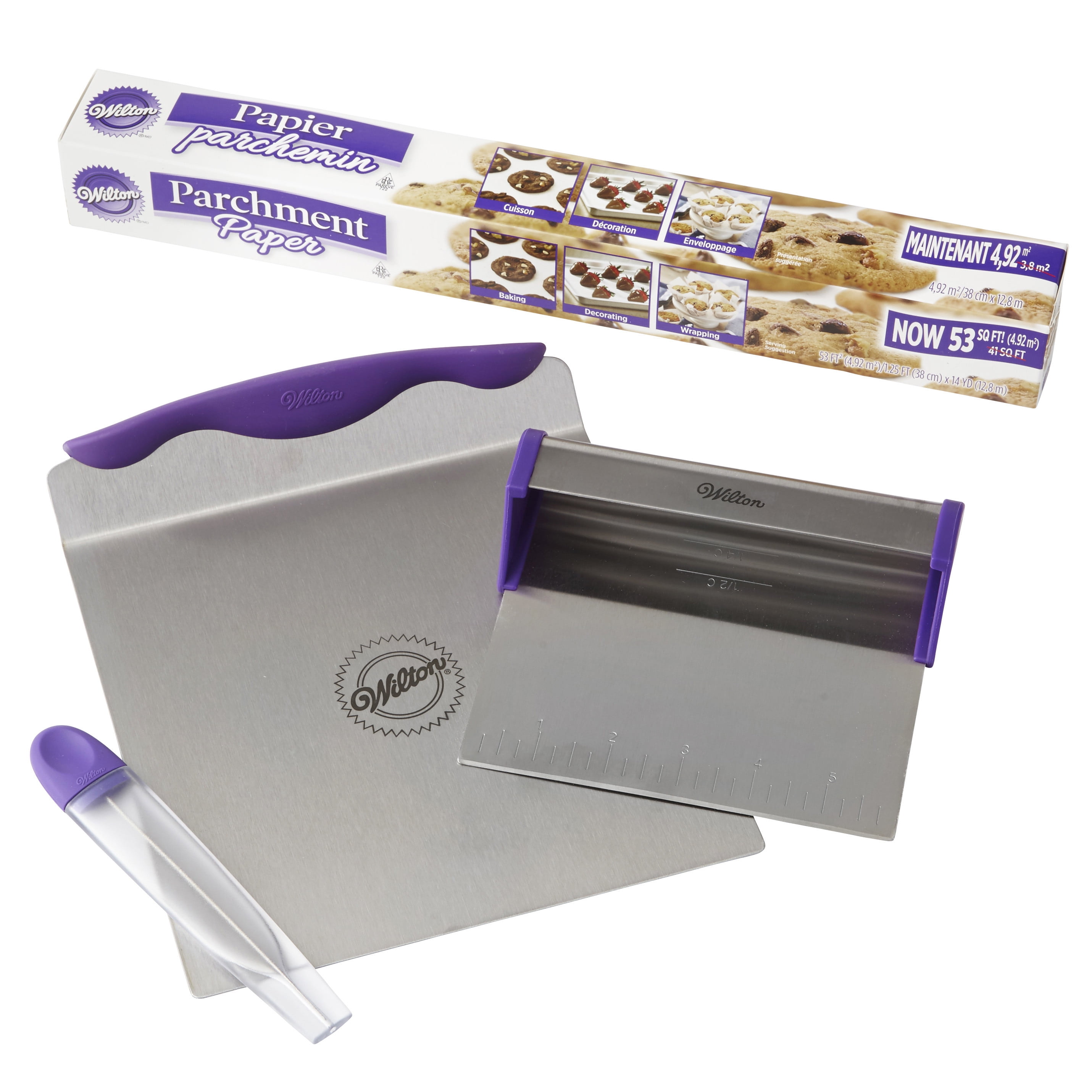 https://i5.walmartimages.com/seo/Wilton-Cake-Baking-Tools-and-Parchment-Paper-Set-Baker-s-Blade-8-Inch-Cake-Lifter-Cake-Tester-53-sq-ft-Parchment-Paper_74da8d96-c0e2-4826-95c6-4c36d08ba718_1.a3090a8dfbdbaca2347b52760496b8b5.jpeg