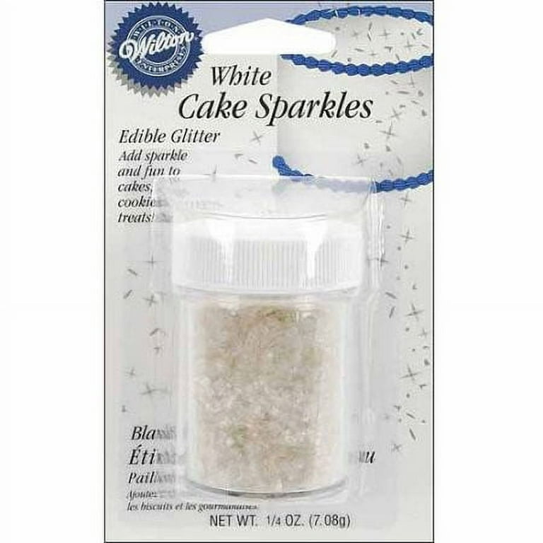 White Rainbow Cake Glitter, Edible Sparkle for Party Cakes, Iridescent  White Cake Glitter for…