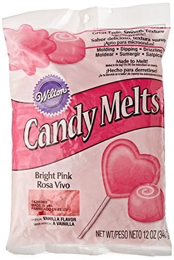 Bundle of Wilton Candy Melts, Red and Pink, 12 Ounces Each Chocolate 12  Ounce (P 
