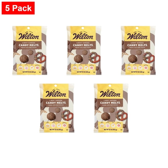 Wilton Candy Melts Light Cocoa 12 oz - 5 Pack