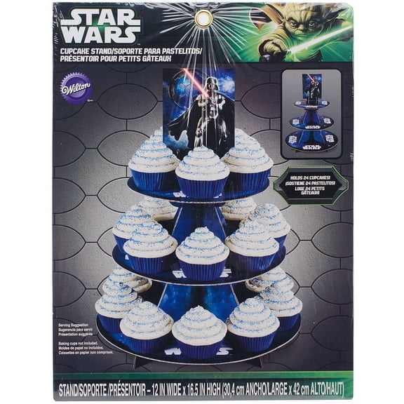 Wilton Celebration 3 tier CupcakeStand Kit Holds 24 Cupcakes - Star Wars