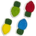 thumbnail image 1 of Wilton Christmas Lightbulbs Icing Decorations, Blue, Green, Yellow, Red, 24-Count, Lightbulb Shapes, 1 of 4