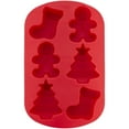 Wilton Christmas Silicone Mold, 6Cavity Christmas Tree, Gingerbread