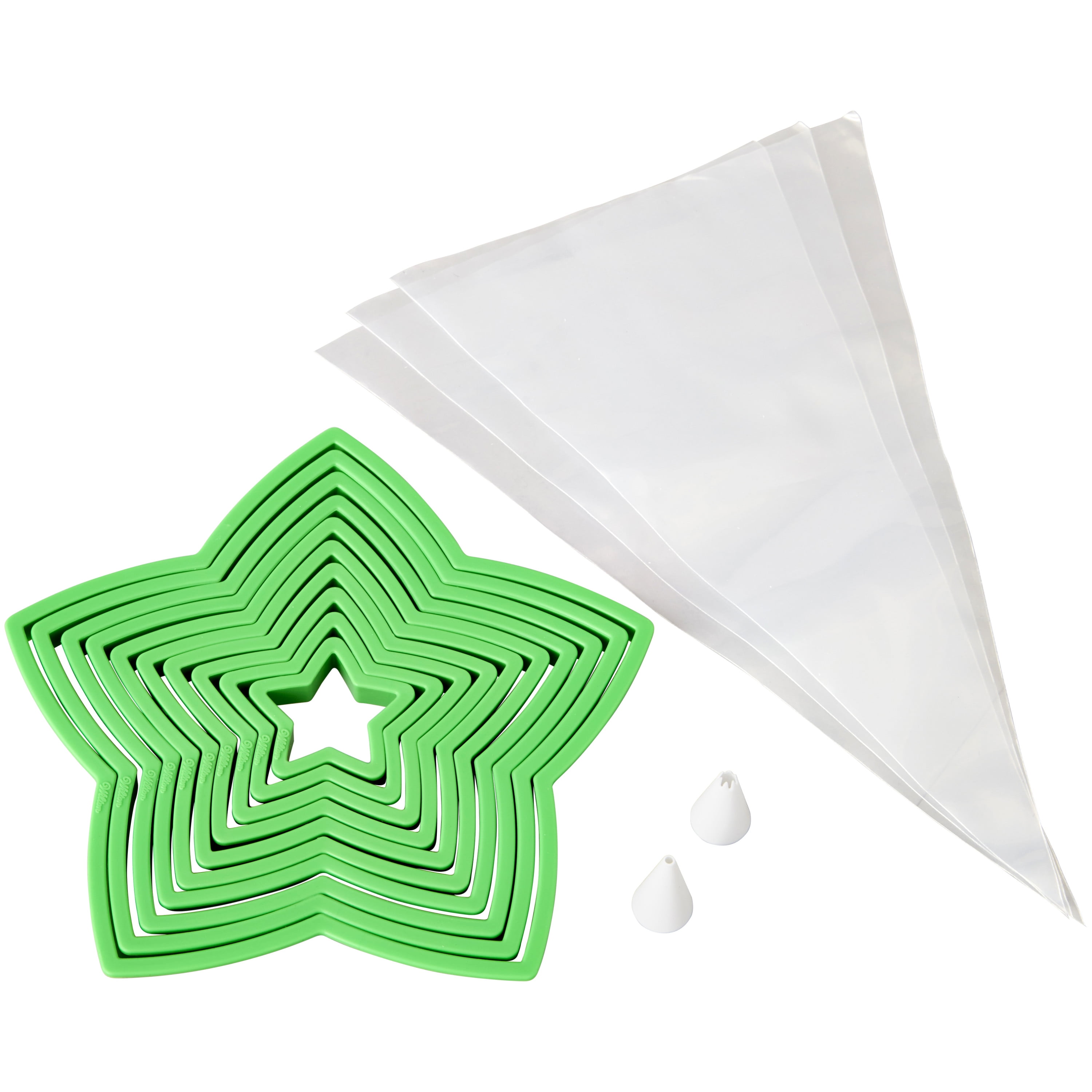 Wilton Christmas Tree Gingerbread Cookie Cutter Kit, 15Piece