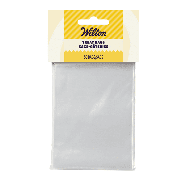 Wilton Clear Small Cellophane Treat Bags, 3 x 4-Inch (50-Count)