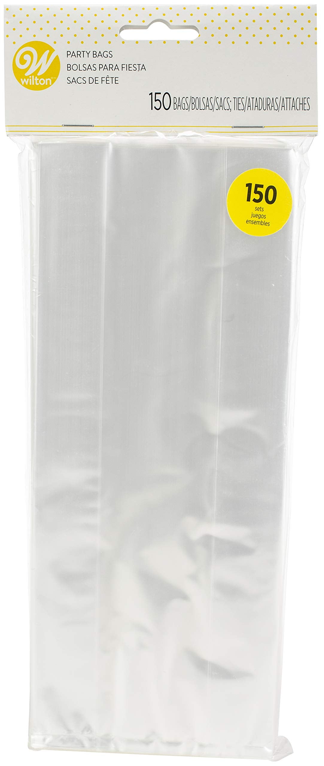 Wilton Clear Treat Party BDF32 Bags, 4 x 9.5 in., 150 Pack
