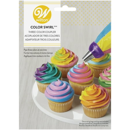 Wilton Color Swirl 3-Color Coupler Cupcake Decorating Set