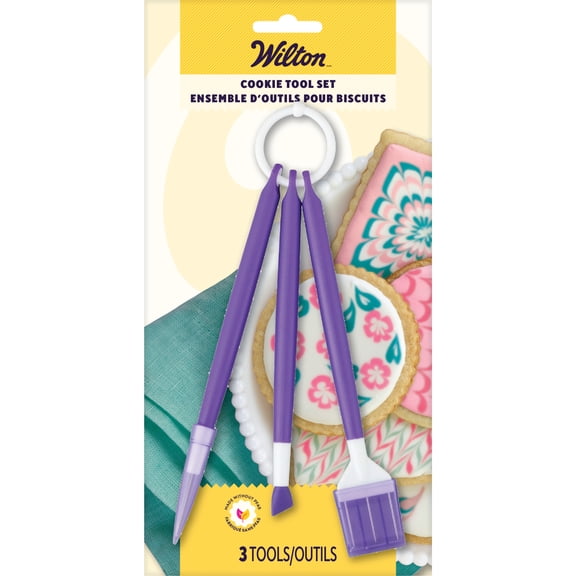 Wilton Cookie Decorating Tool Set 3-Piece Royal Icing Tools for Cookie Decorating, Scribe, Comb & Scraper