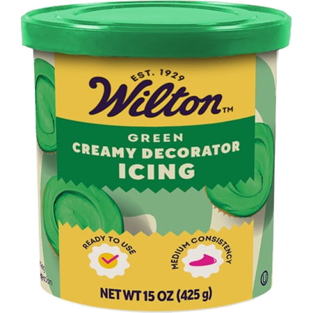 Wilton Creamy Decorator Icing, Green, Vanilla Flavored 15oz.