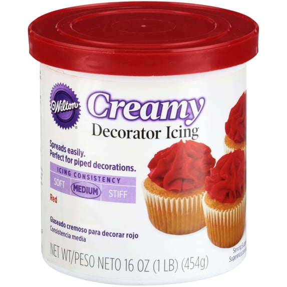 Wilton® Creamy Red Decorator Icing 16 oz Plastic Tub