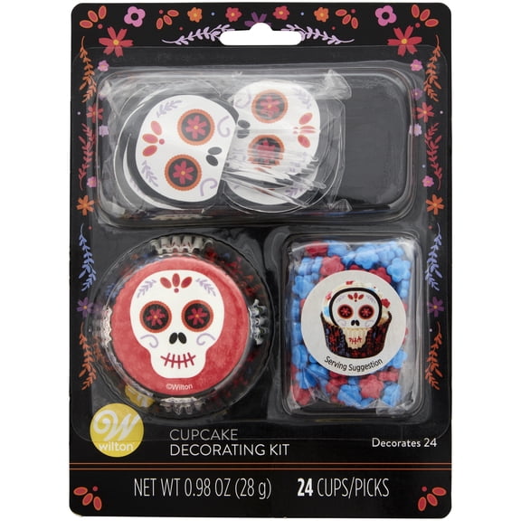 Wilton Cupcake Decorating Kit -Day Of The Dead, Makes 24