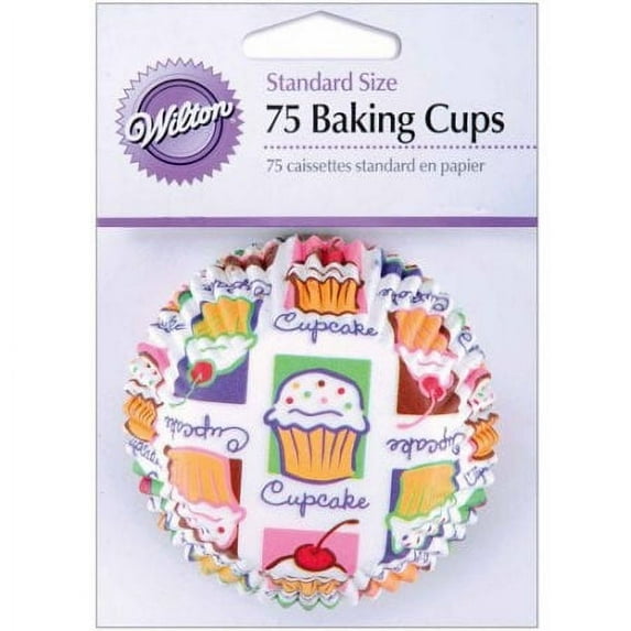 Wilton Cupcake Liners, Cupcake Design, 75 ct.