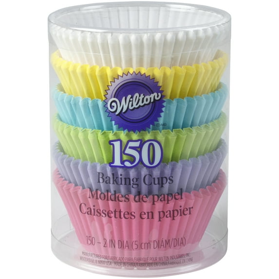 Wilton Cupcake Liners, Pastel Rainbow, 150 Ct