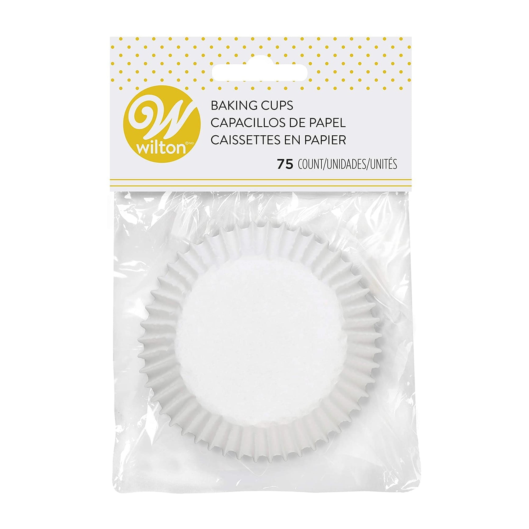 Wilton Cupcake Liners, White, 75 ct.