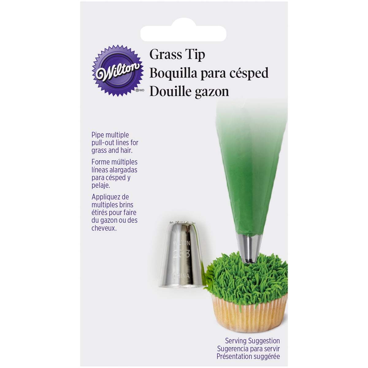 Wilton Cake Decorator Supplies Grass Decorating Tip, Metal