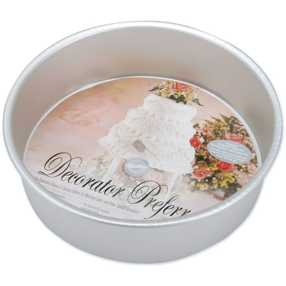Wilton Decorator Preferred 10x3" Aluminum Round Baking Cake Pan, Extra-Wide Rims
