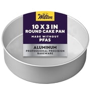 Wilton Aluminum Round Pan 10x3 Ideal for Layer Cakes & Cinnamon Rolls