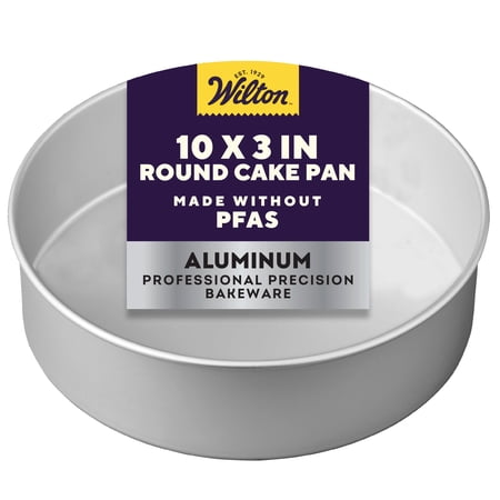Wilton Aluminum Round Pan 10x3 Ideal for Layer Cakes & Cinnamon Rolls