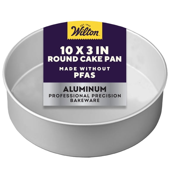 Wilton Aluminum Round Pan 10x3 Ideal for Layer Cakes & Cinnamon Rolls