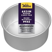 Wilton Aluminum Round Pan 6 x 3-inch for Layer Cakes & Cinnamon Rolls