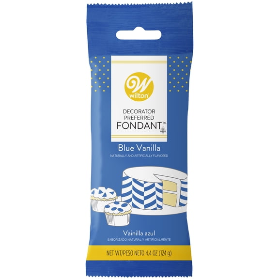 Wilton Decorator Preferred Fondant, Blue, Vanilla-Flavored, 4.4oz
