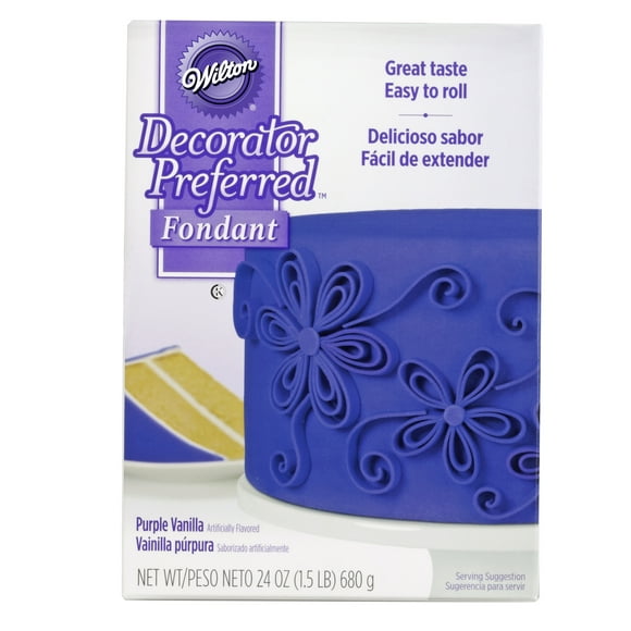 Wilton Decorator Preferred Fondant, Easy to Roll, Vanilla Flavored, Purple, 24-Ounce