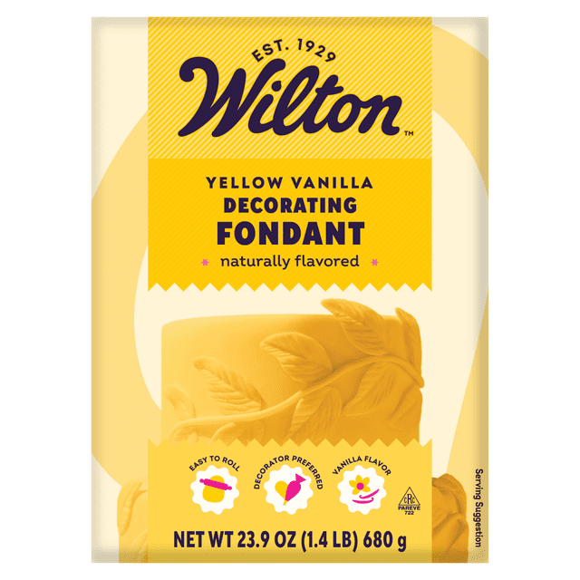 Wilton Yellow Fondant Vanilla-Flavored for Cake Decorating 23.9 oz.