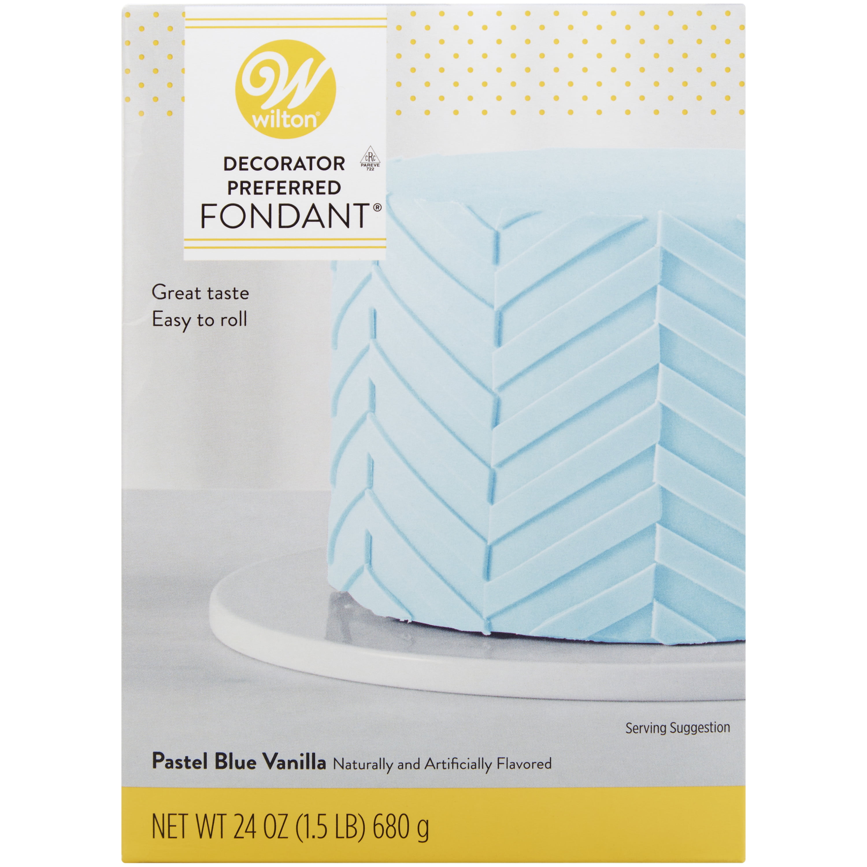 Wilton Decorator Preferred Fondant for Cakes, Cupcakes and Desserts, Pastel Blue, 24-Ounce