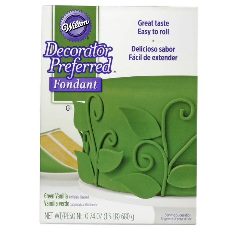 Wilton Decorator Preferred Fondant for Desserts, Vanilla Flavored, Green,  24-Ounce 