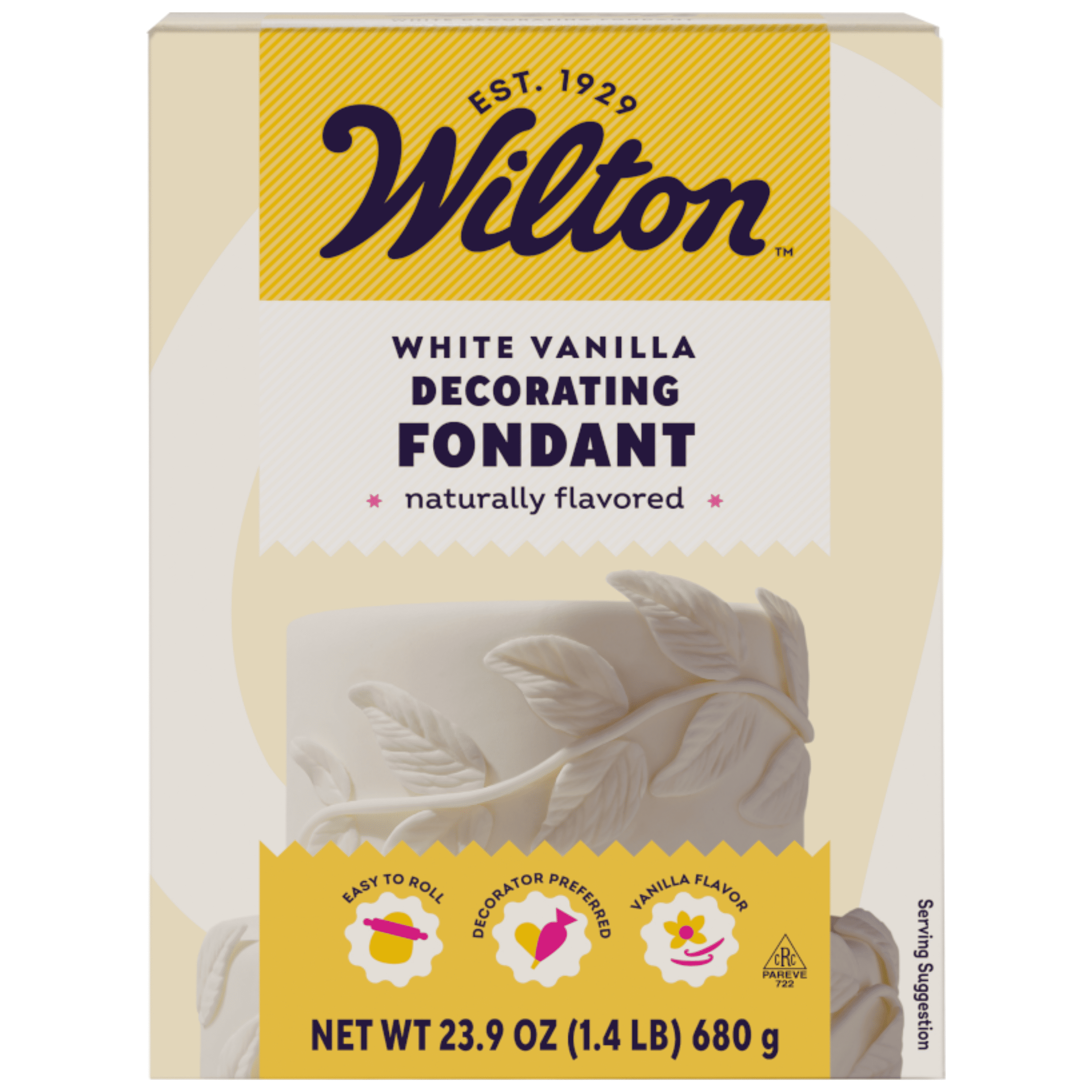 Wilton White Vanilla Fondant for Cake Decorating 23.9 oz. Packaging May Vary
