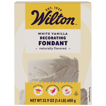 Wilton White Fondant, Vanilla Flavored Fondant Icing, 23.9 oz., Packaging May Vary