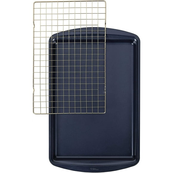Wilton Diamond-Infused Non-Stick Cookie Sheet W/Cooling Grid-Large