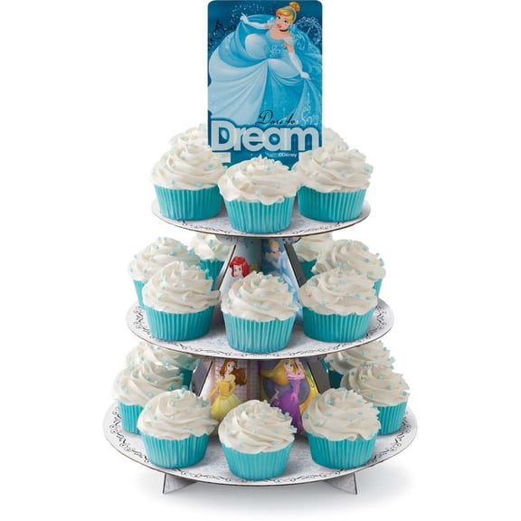 Disney Princesses Treat Stand 24 Cupcake Holder Party Centerpiece Wilton Cinderella Rapunzel Ariel Belle
