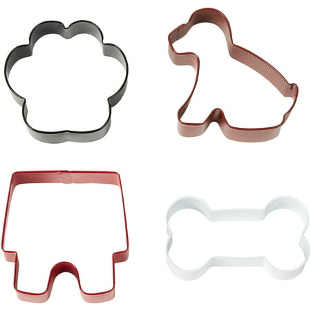 Wilton Dog Shapes Metal Cookie Cutter Set, 4-Piece