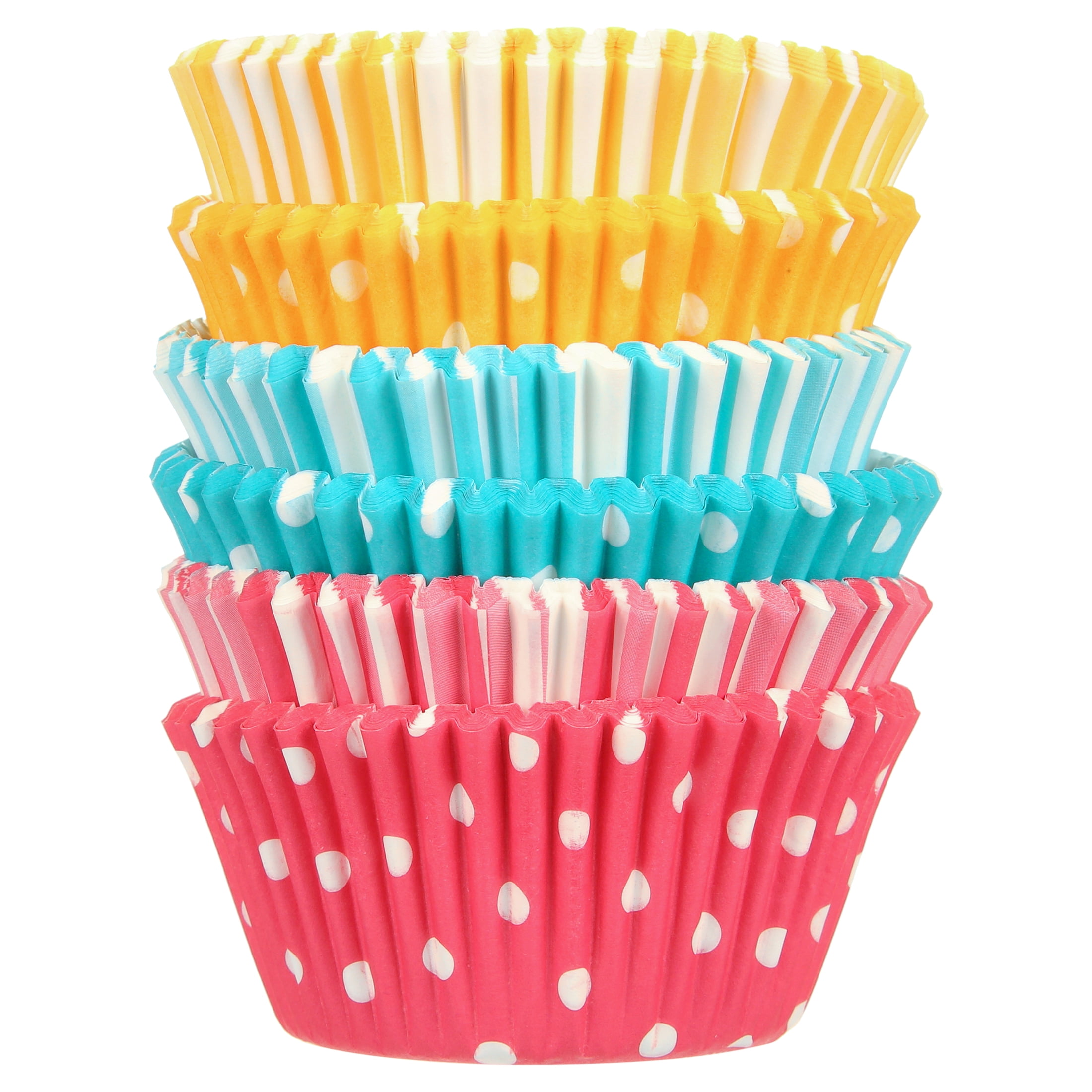 Wilton Dots and Stripes Cupcake Liners, 150-Count, 2 In. Diameter, Assorted Colors