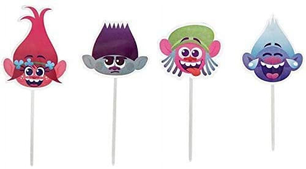 Wilton DreamWorks Trolls Cupcake Toppers, 24Count